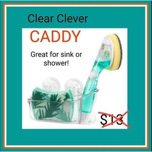 Clear Clever Caddy Sink Shower Organizer Suction Cups by‎ Clever Container